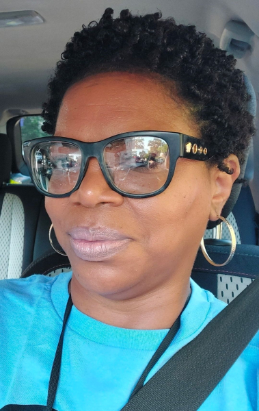 Marie Randall after her big chop in 2021